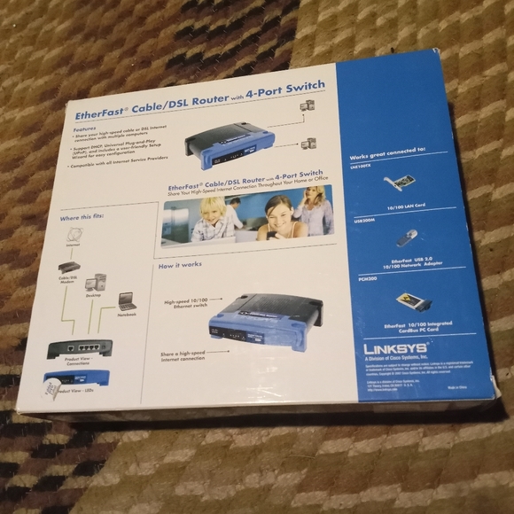 Cisco Linksys EtherFast 4-Port Cable/DSL Router - Picture 3 of 4